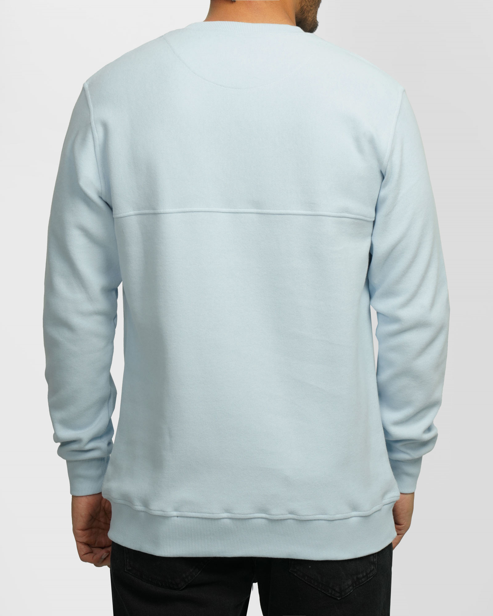 پلیور سلانیک مردانه یقه گرد آبی روشن 24456160