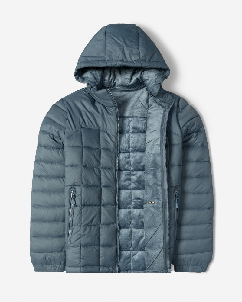 خرید و قیمت کاپشن مردانه کلاه دار آبی 24416404