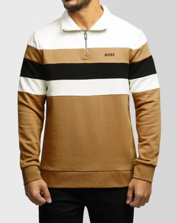 خرید و قیمت پلیور نیم زیپ مردانه کرم 84441145