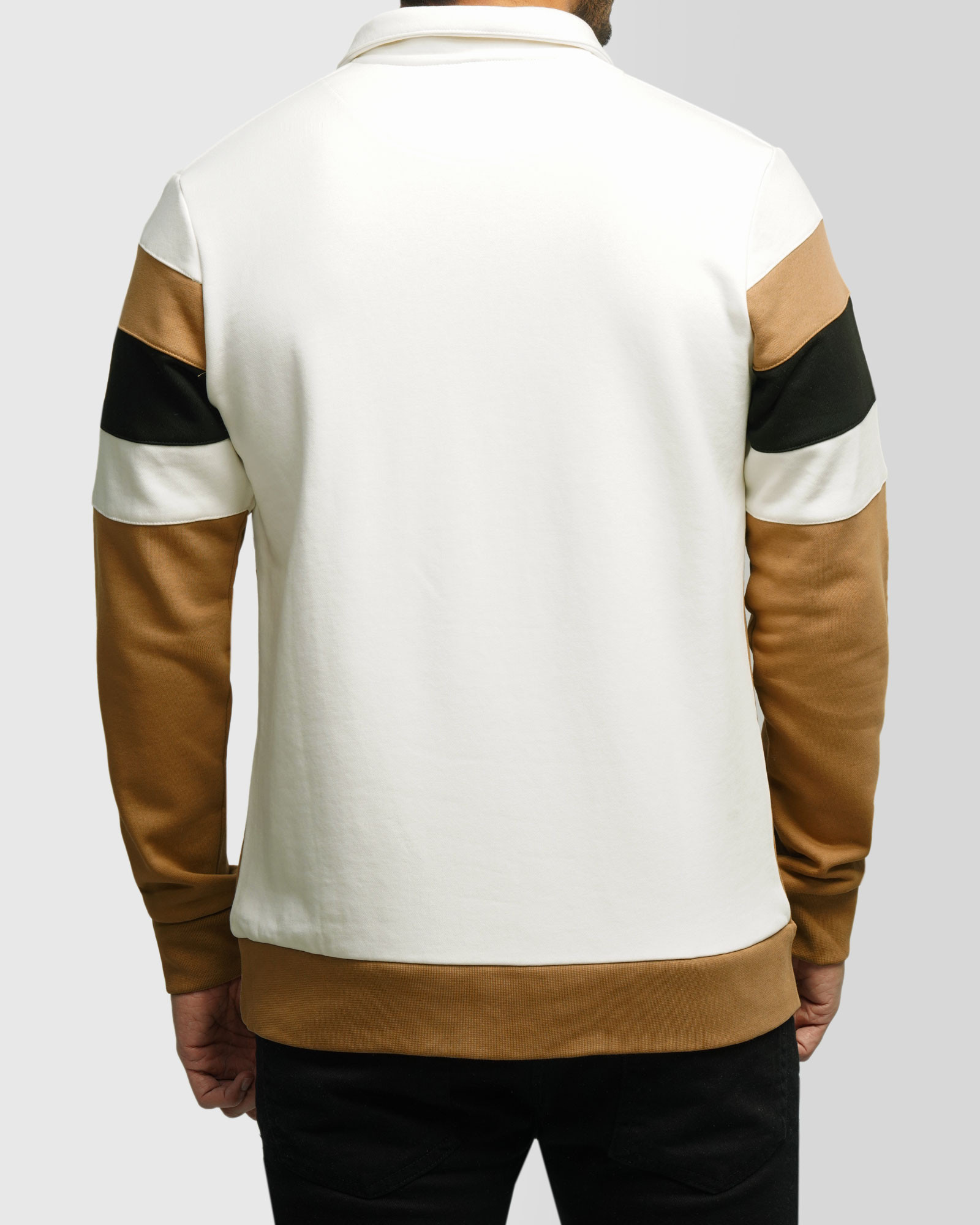 خرید و قیمت پلیور نیم زیپ مردانه کرم 84441145