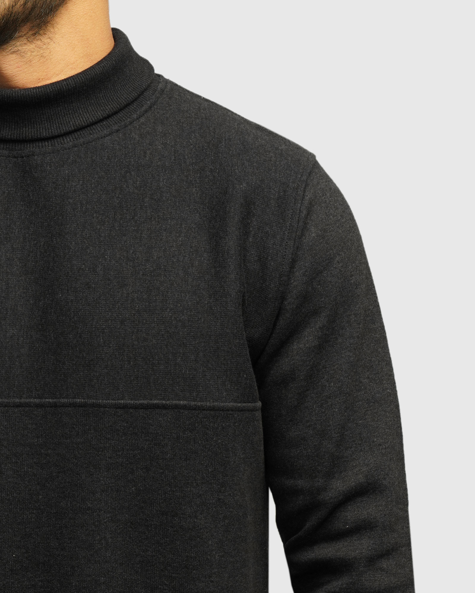 خرید و قیمت پلیور یقه اسکی مردانه ذغالی 24479119