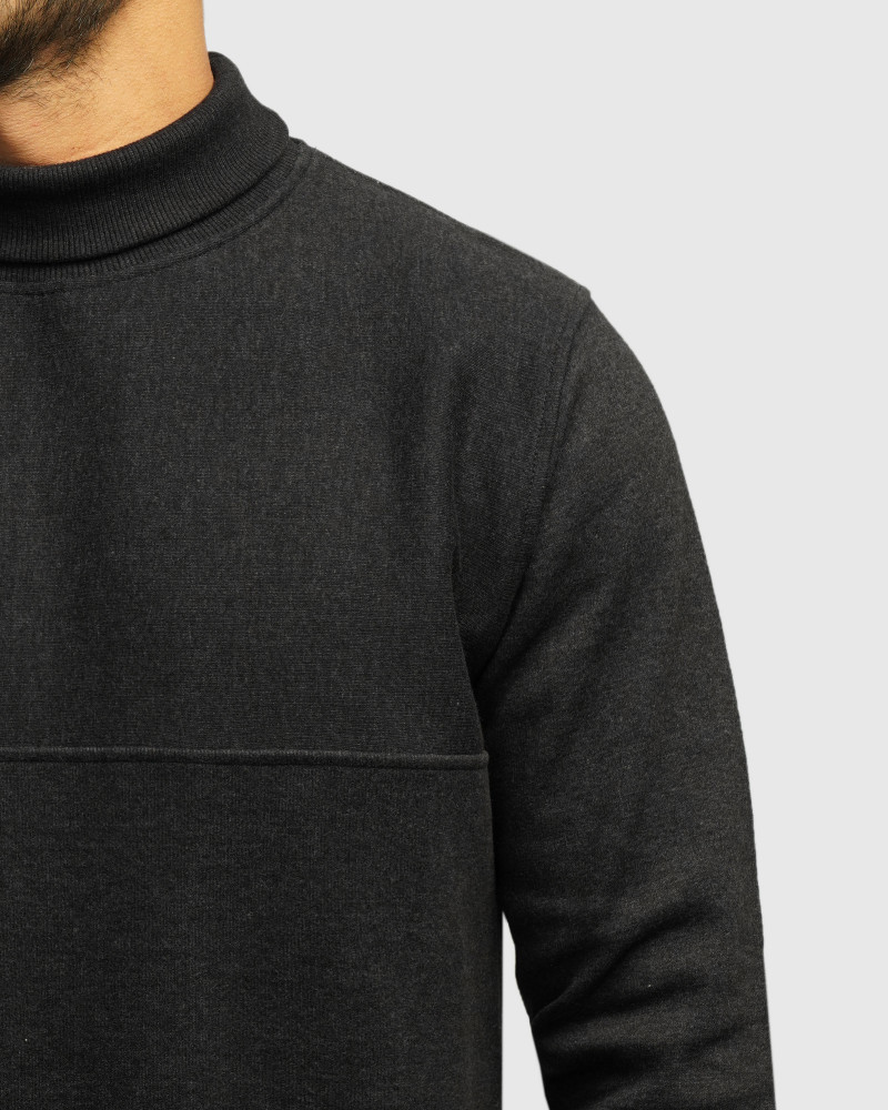 خرید و قیمت پلیور یقه اسکی مردانه ذغالی 24479119