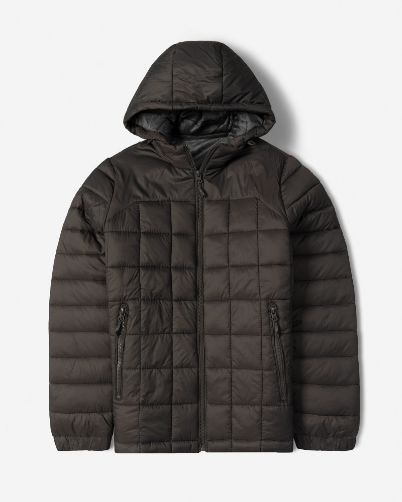 خرید و قیمت کاپشن مردانه کلاه دار خاکستری 24416404