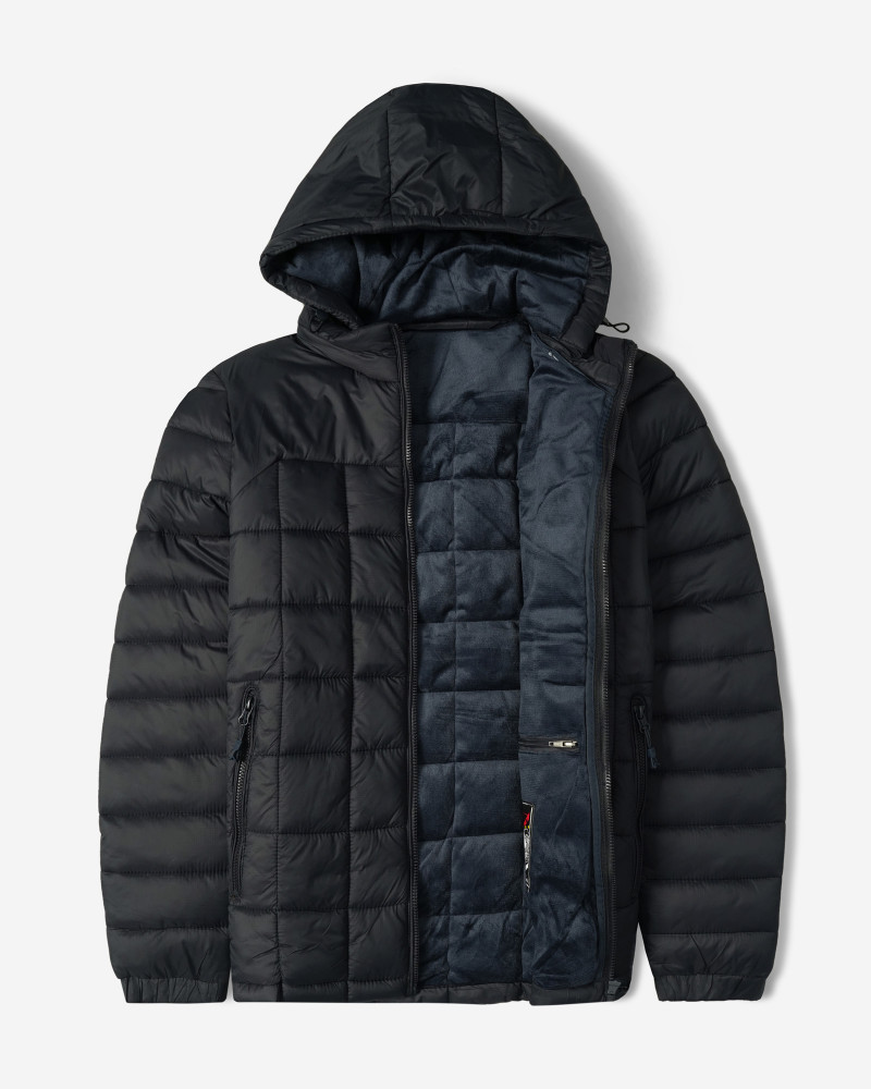 خرید و قیمت کاپشن مردانه کلاه دار سرمه ای 24416404