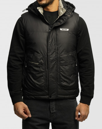 خرید و قیمت پافر مردانه کلاه دار مشکی 24453187