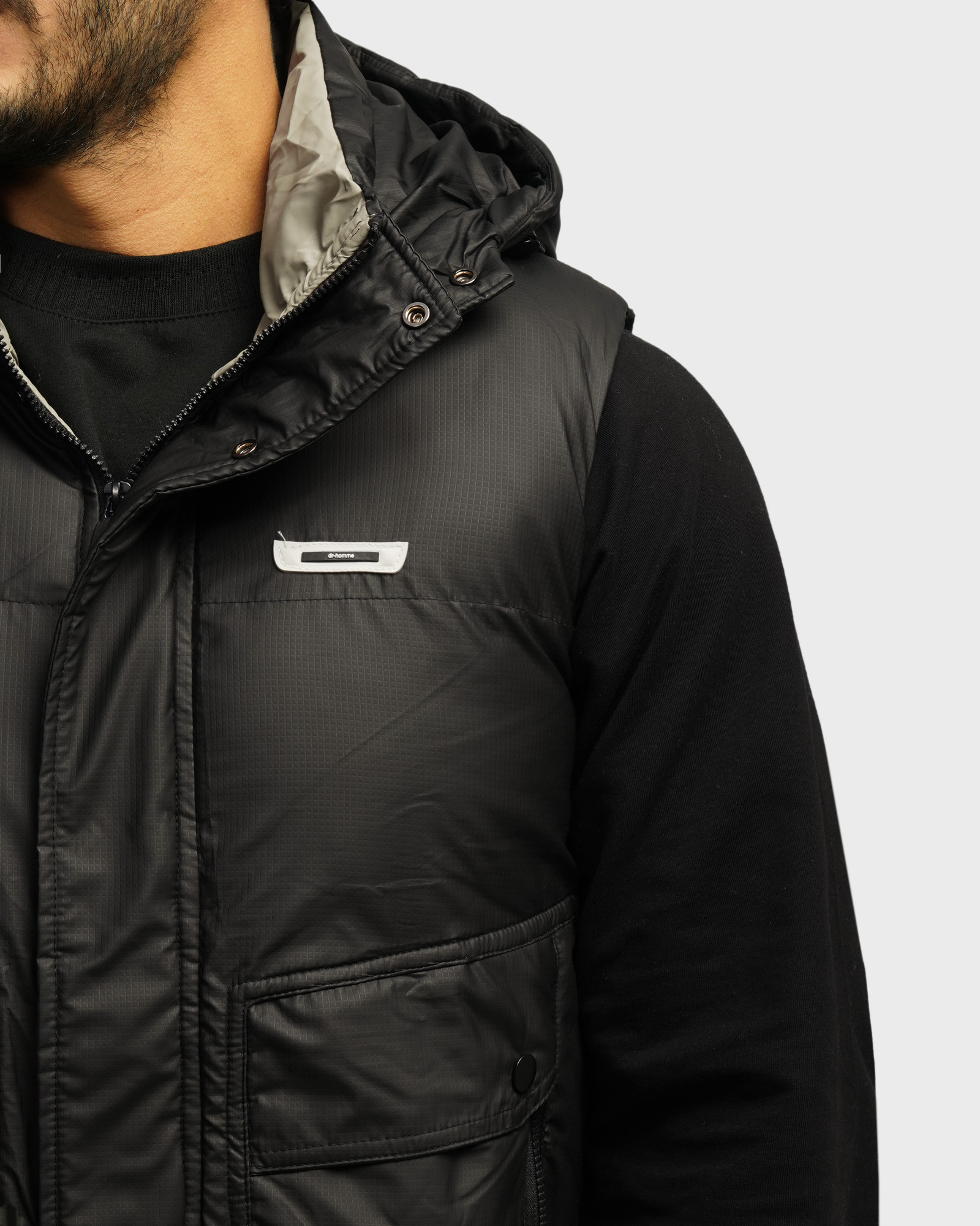 خرید و قیمت پافر مردانه کلاه دار مشکی 24453187