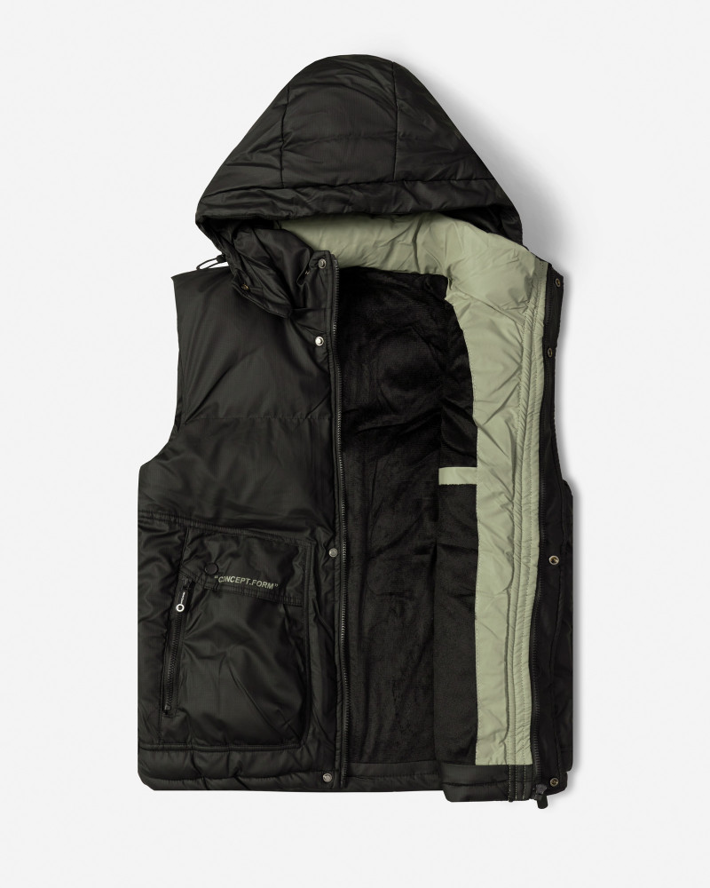 خرید و قیمت پافر مردانه کلاه دار مشکی 24453187