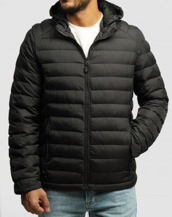 خرید و قیمت کاپشن مردانه کلاه دار مشکی 24416405