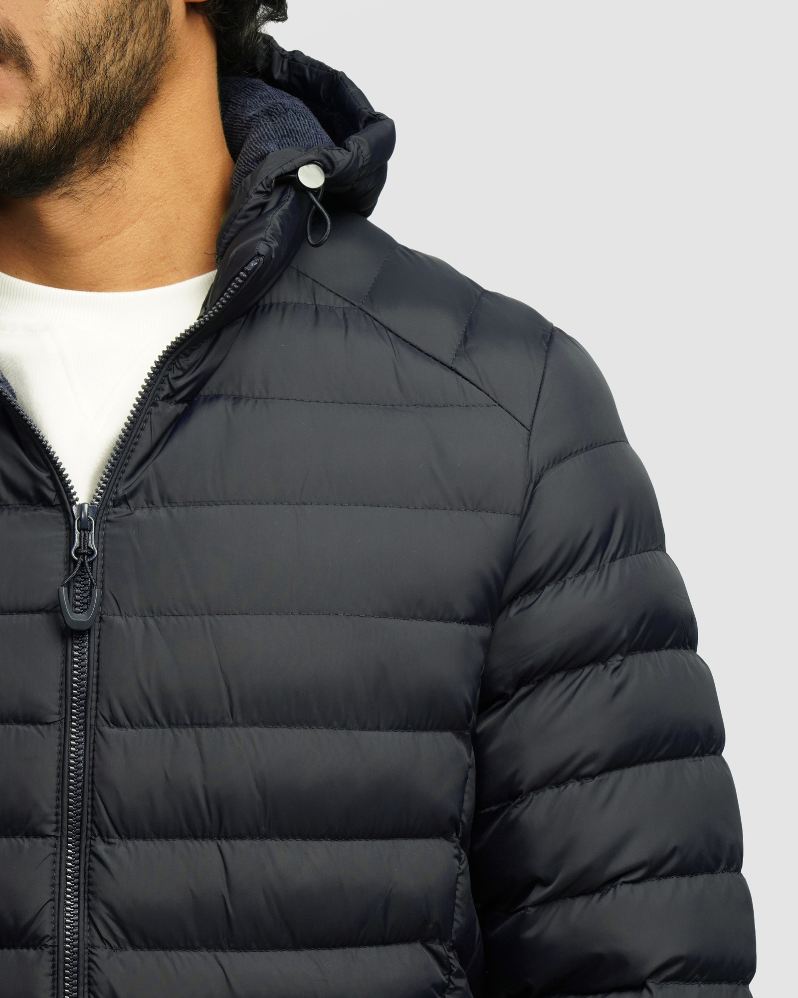 خرید و قیمت کاپشن مردانه کلاه دار سرمه ای 24416405