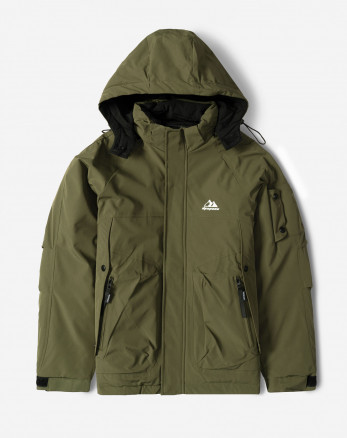 کاپشن مردانه کلاه دار سبز 24316398