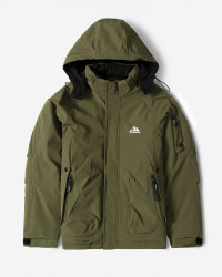 کاپشن مردانه کلاه دار سبز 24316398