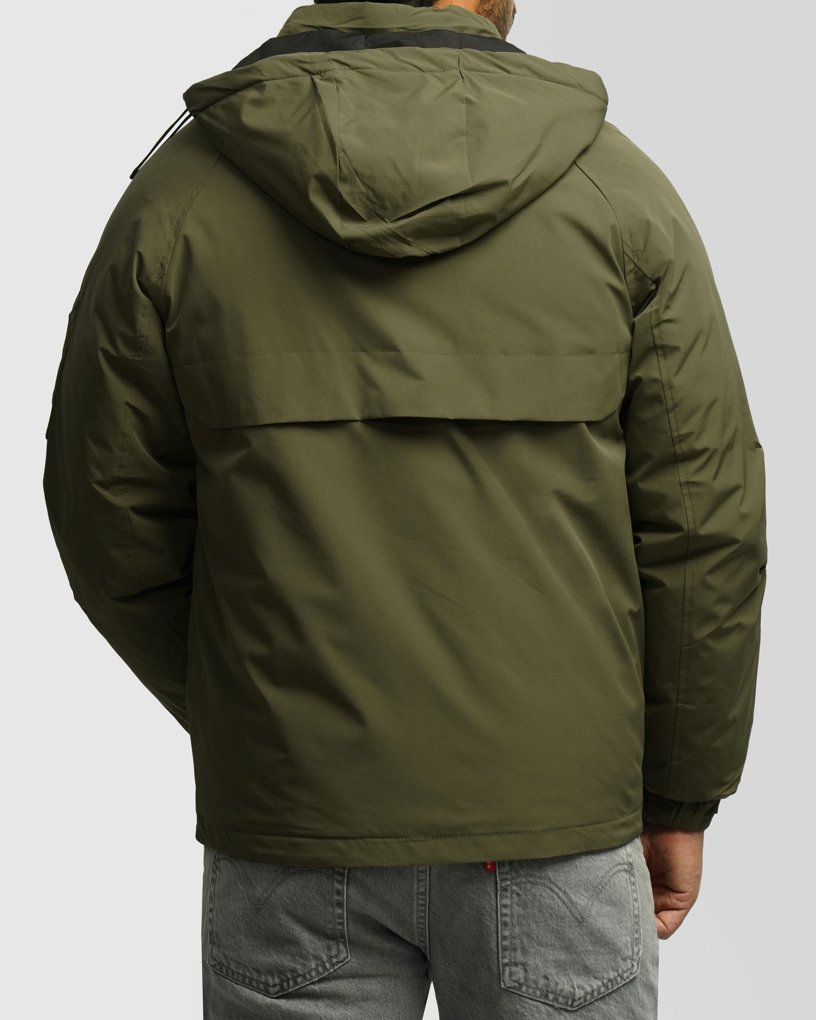 کاپشن مردانه کلاه دار سبز 24316398