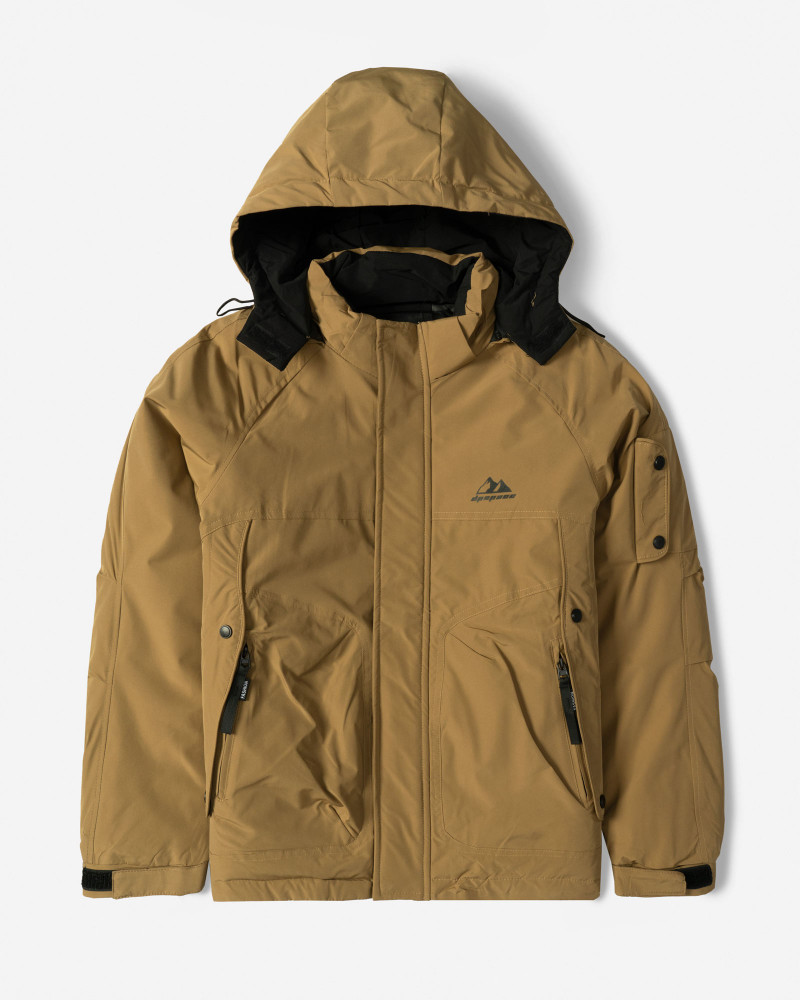 کاپشن مردانه کلاه دار قهوه ای روشن 24316398