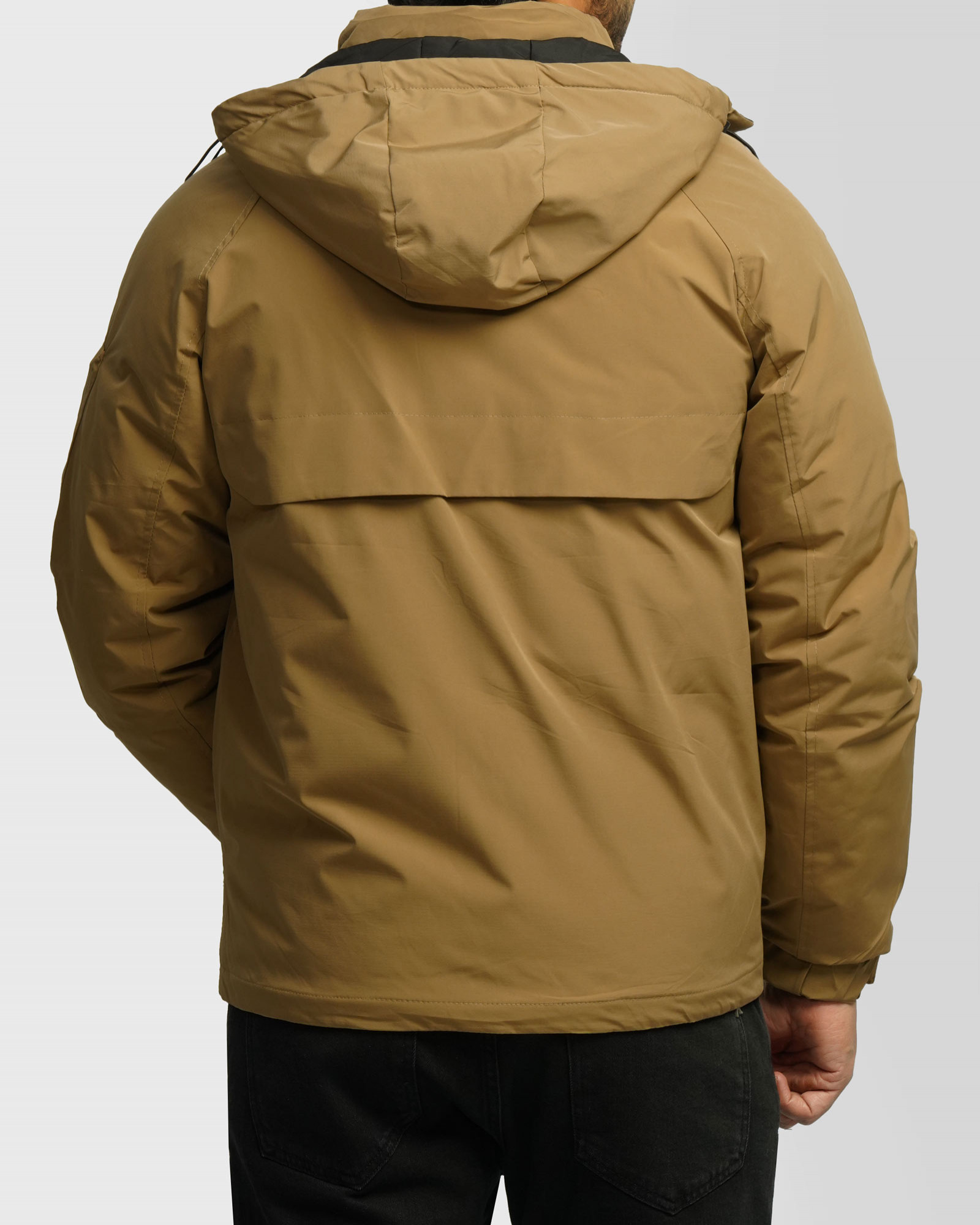 کاپشن مردانه کلاه دار قهوه ای روشن 24316398