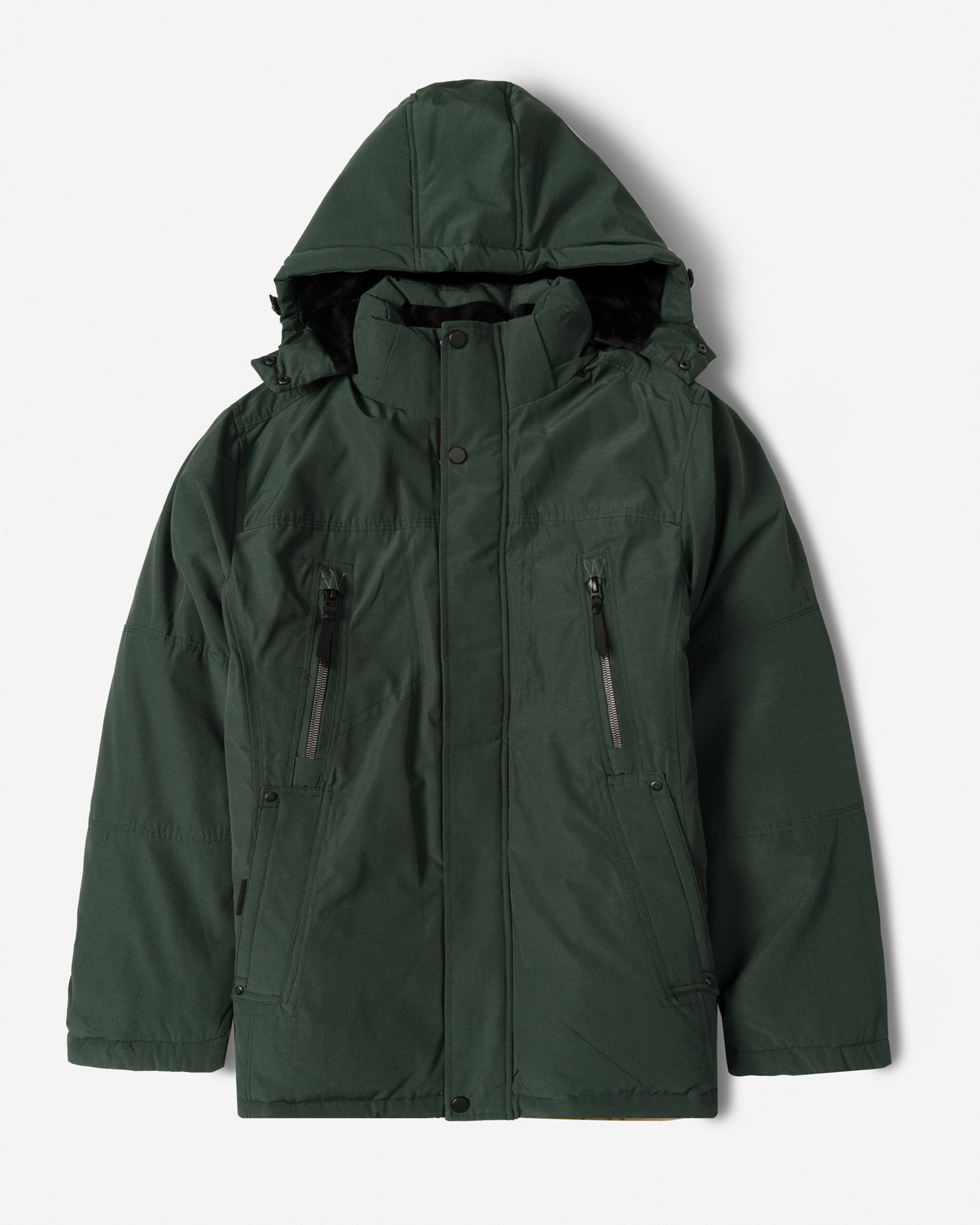 کاپشن ضخیم کلاه دار مردانه سبز 24451129