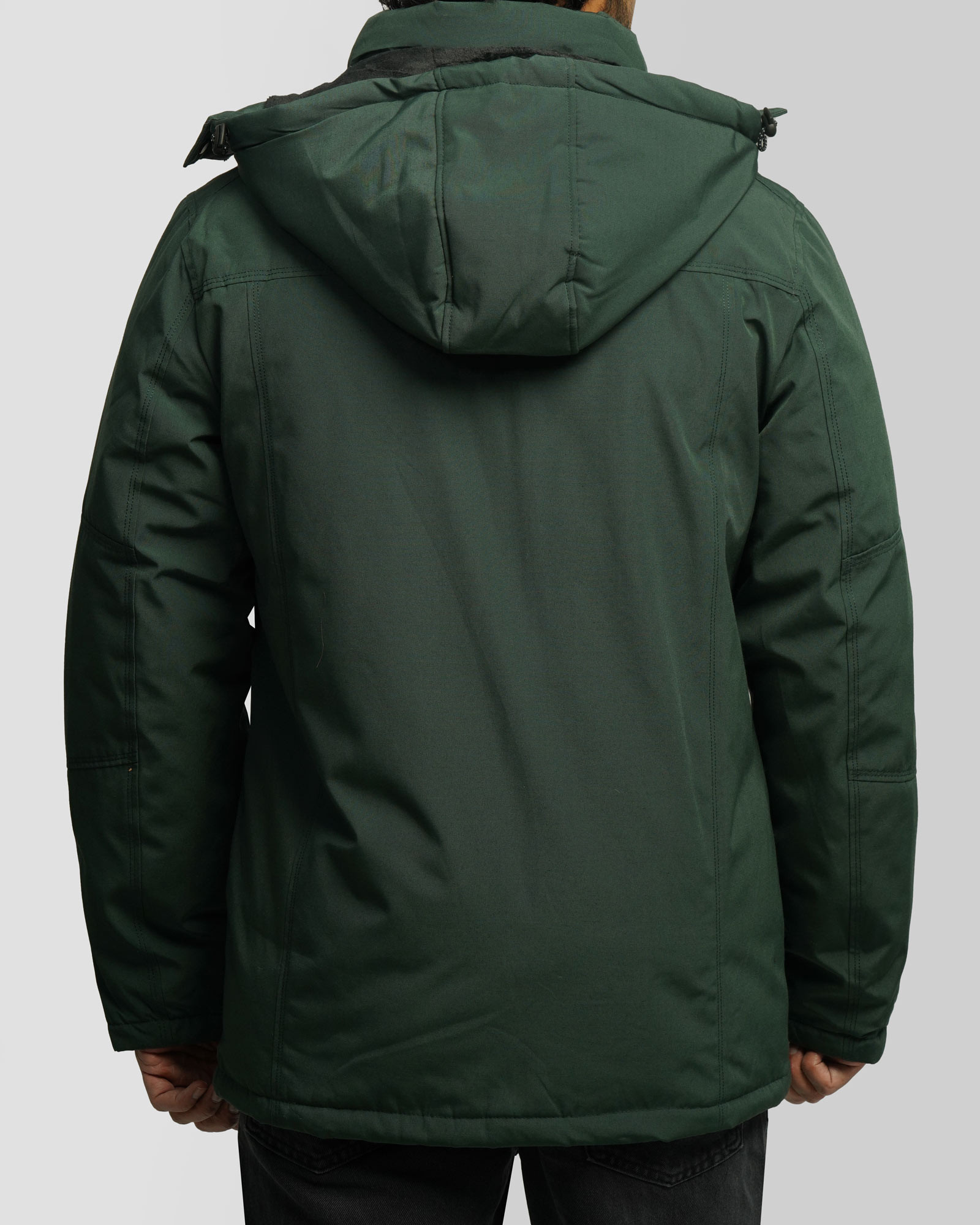 کاپشن ضخیم کلاه دار مردانه سبز 24451129