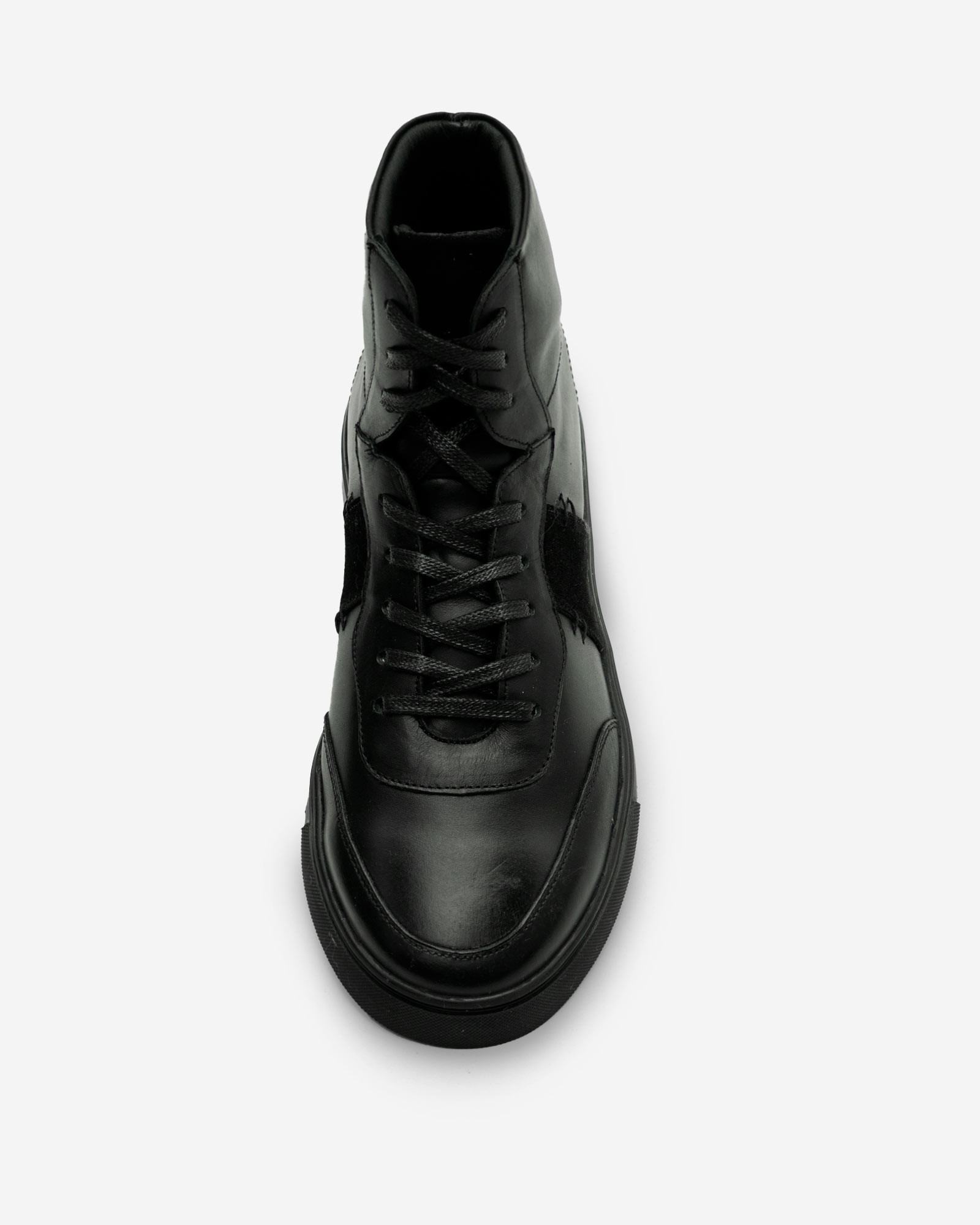 کفش نیم بوت چرم مردانه بند دار مشکی 24470167