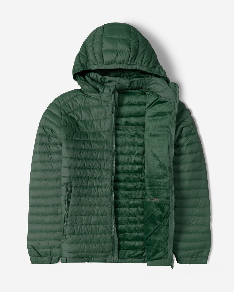 خرید و قیمت کاپشن مردانه کلاه دار سبز 24416407