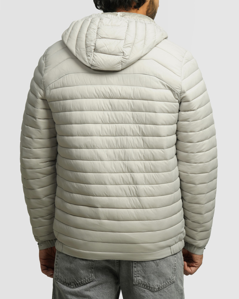 خرید و قیمت کاپشن مردانه کلاه دار طوسی 24416407