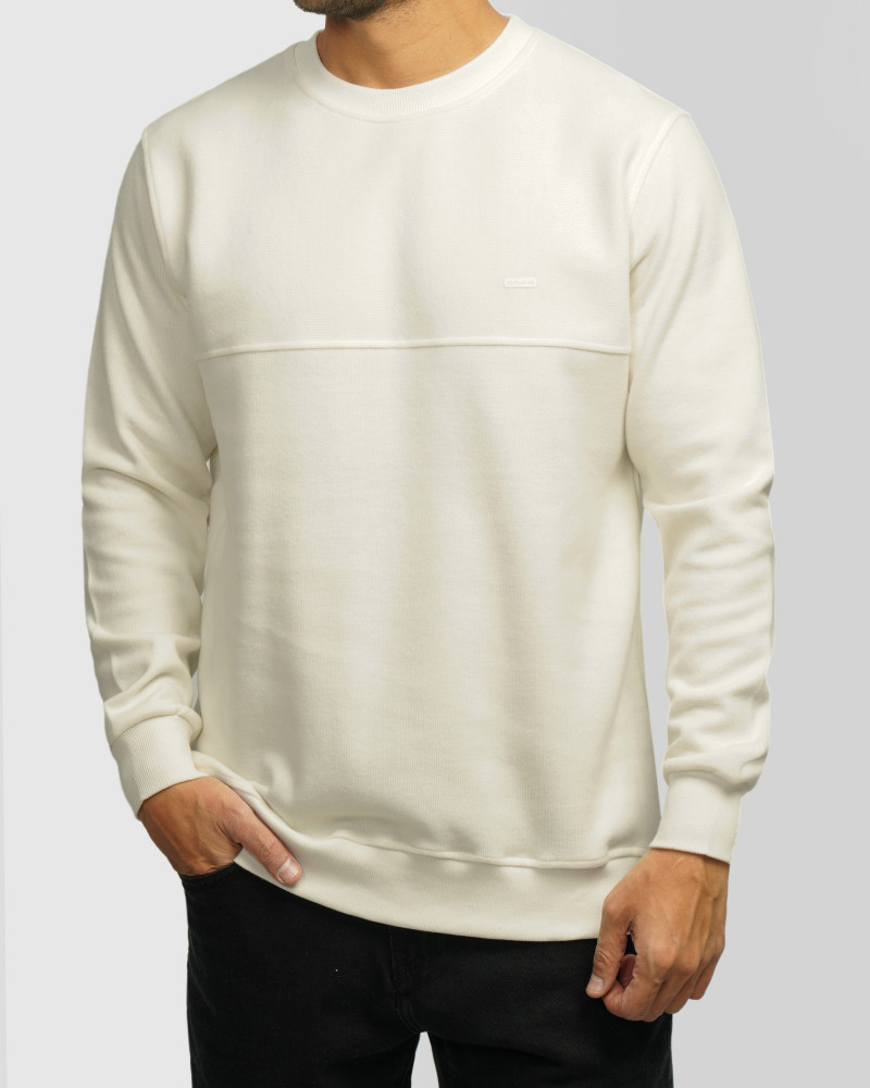 خرید و قیمت پلیور سلانیک مردانه یقه گرد سفید 24456160