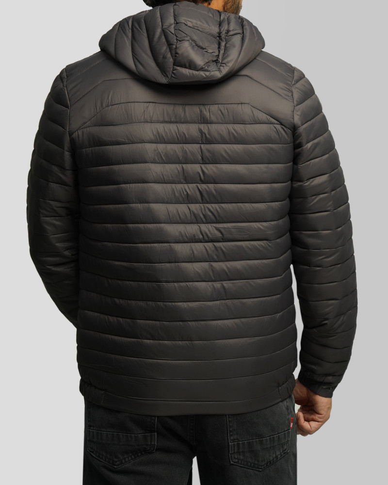 خرید و قیمت کاپشن مردانه کلاه دار خاکستری 24416407