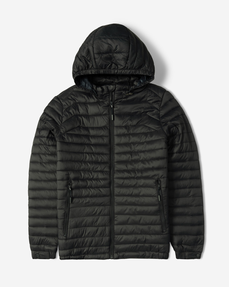 خرید و قیمت کاپشن مردانه کلاه دار مشکی 24416407