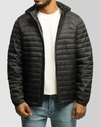 خرید و قیمت کاپشن مردانه کلاه دار مشکی 24416407