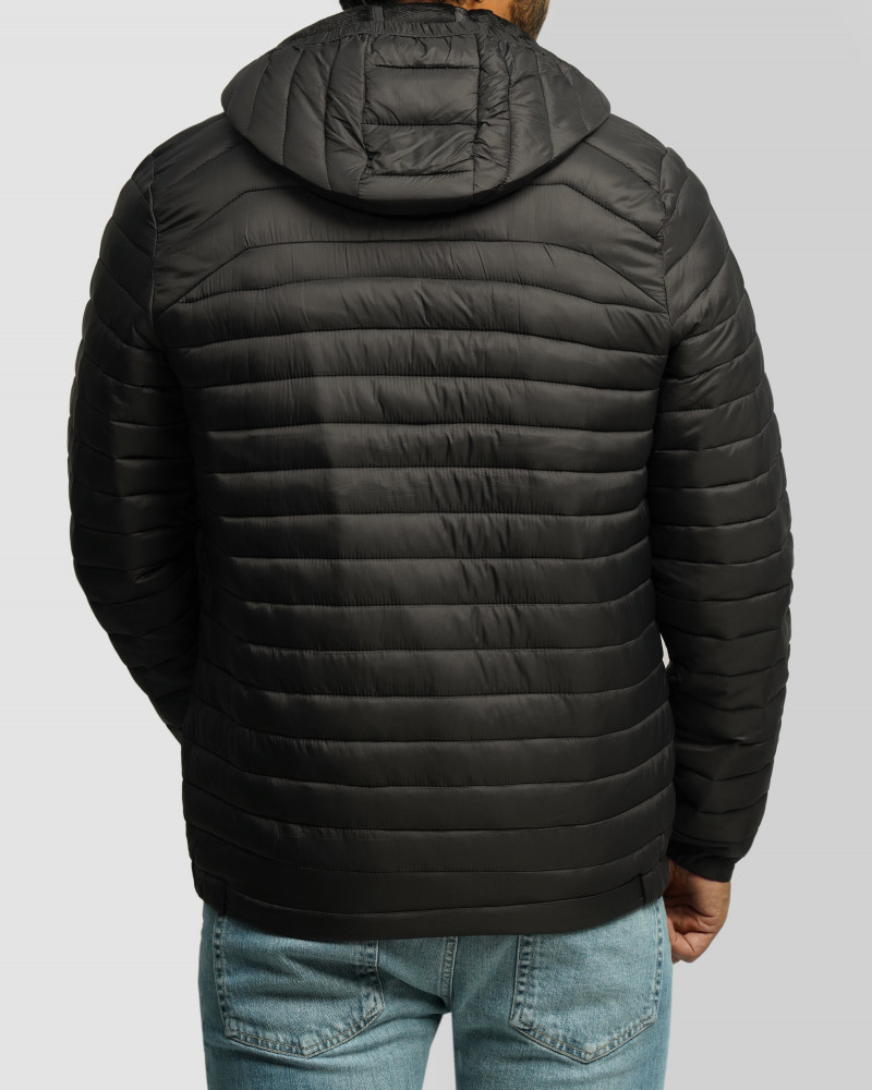 خرید و قیمت کاپشن مردانه کلاه دار مشکی 24416407