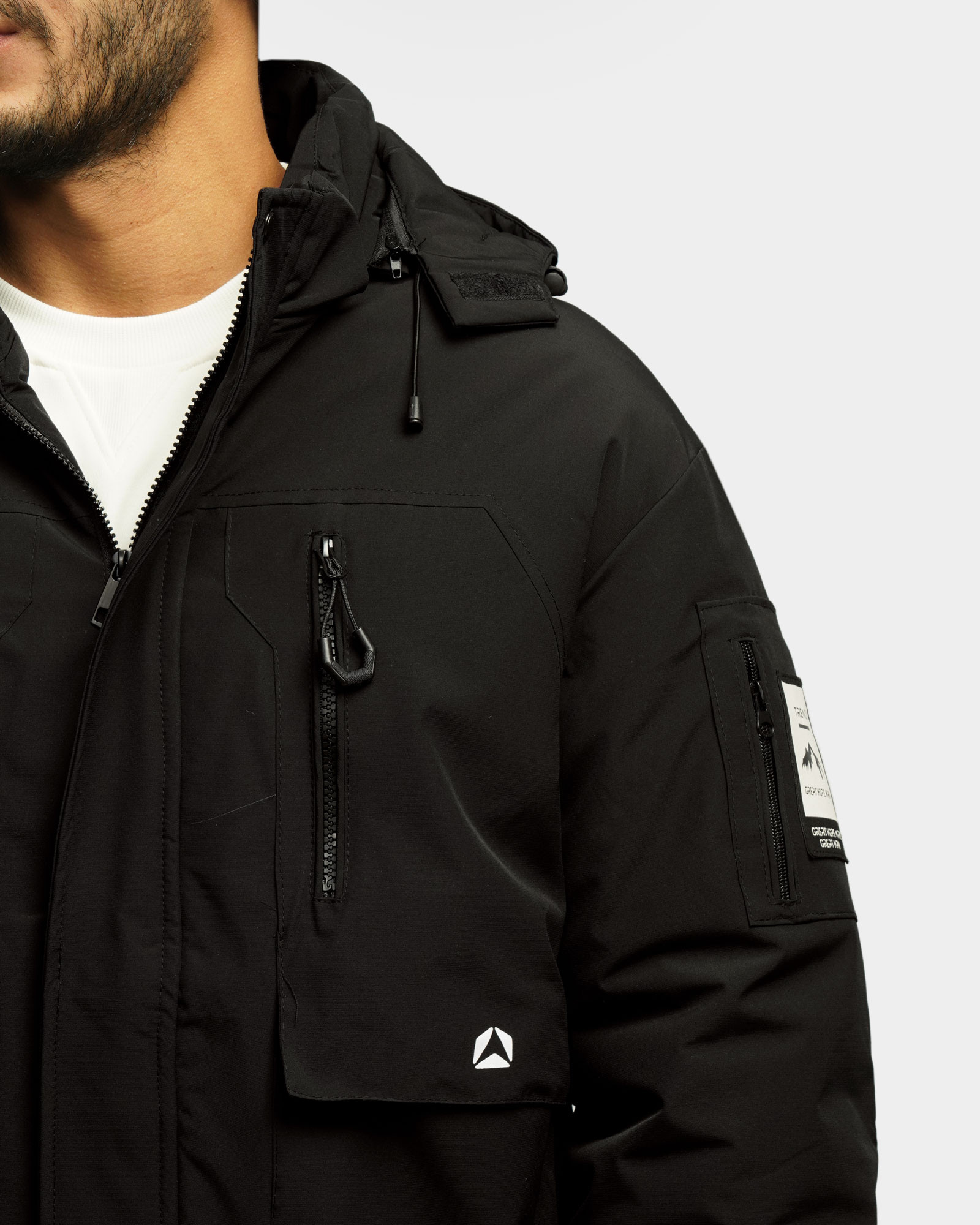 خرید و قیمت کاپشن مردانه کلاه دار مشکی 24416406