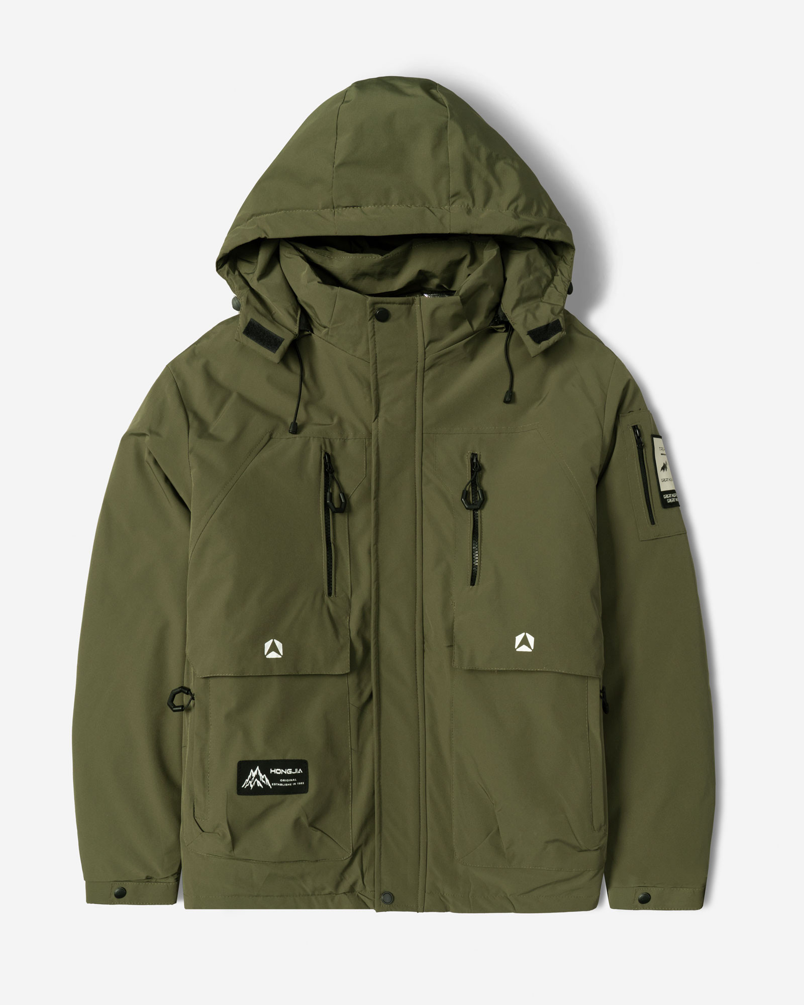 خرید و قیمت کاپشن مردانه کلاه دار سبز 24416406