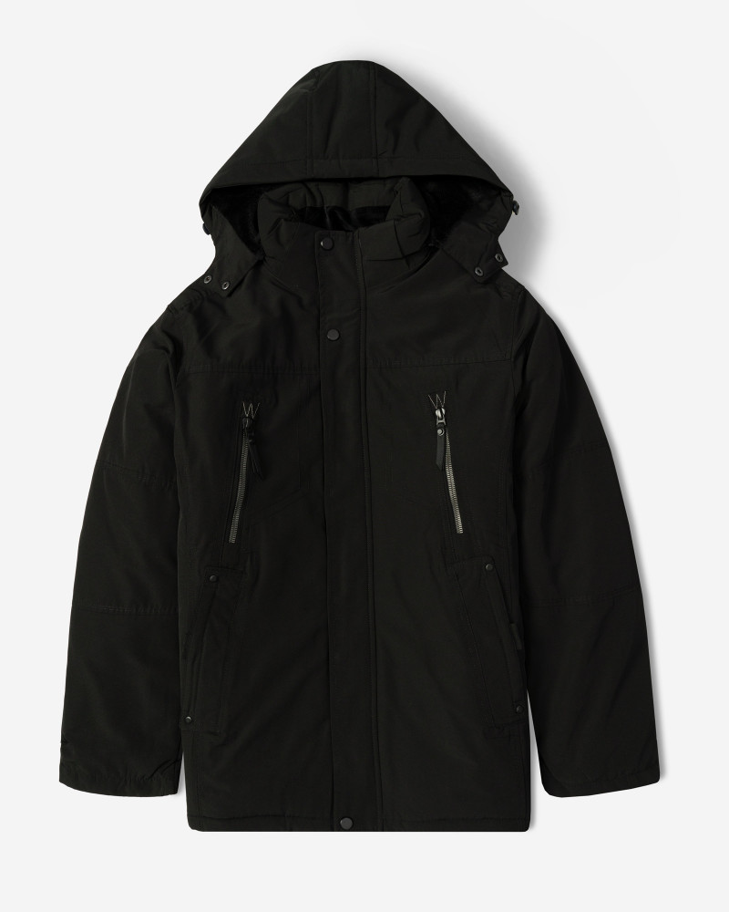 خرید و قیمت کاپشن ضخیم کلاه دار مردانه مشکی 24451129