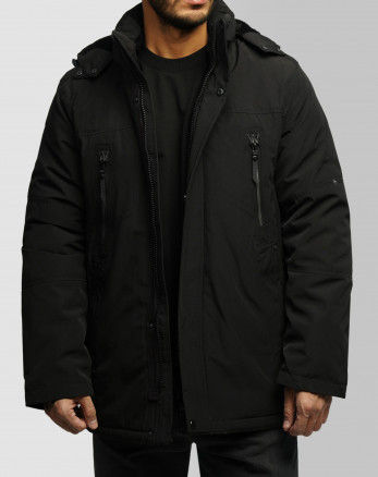 خرید و قیمت کاپشن ضخیم کلاه دار مردانه مشکی 24451129