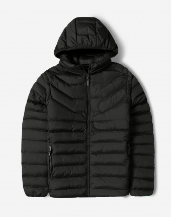 کاپشن مردانه کلاه دار مشکی 24416409