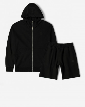 ست سویشرت و شلوارک مشکی 24392127