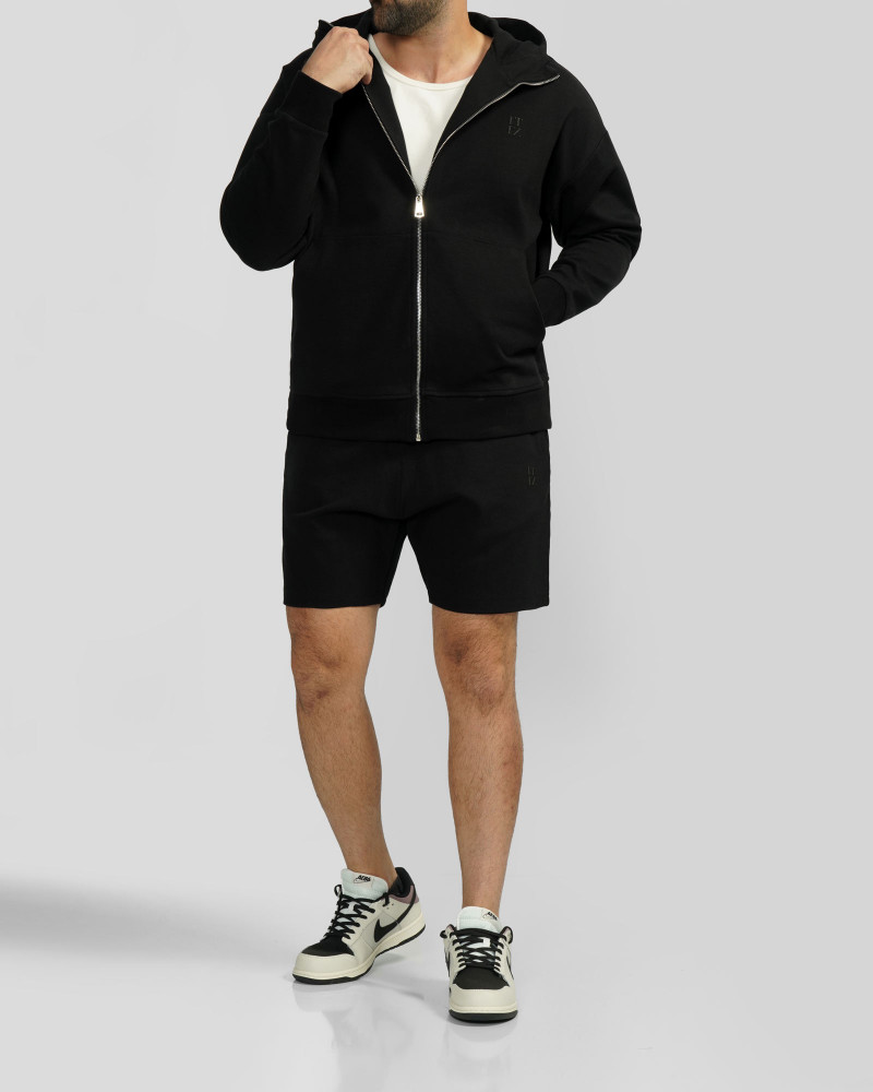 ست سویشرت و شلوارک مشکی 24392127