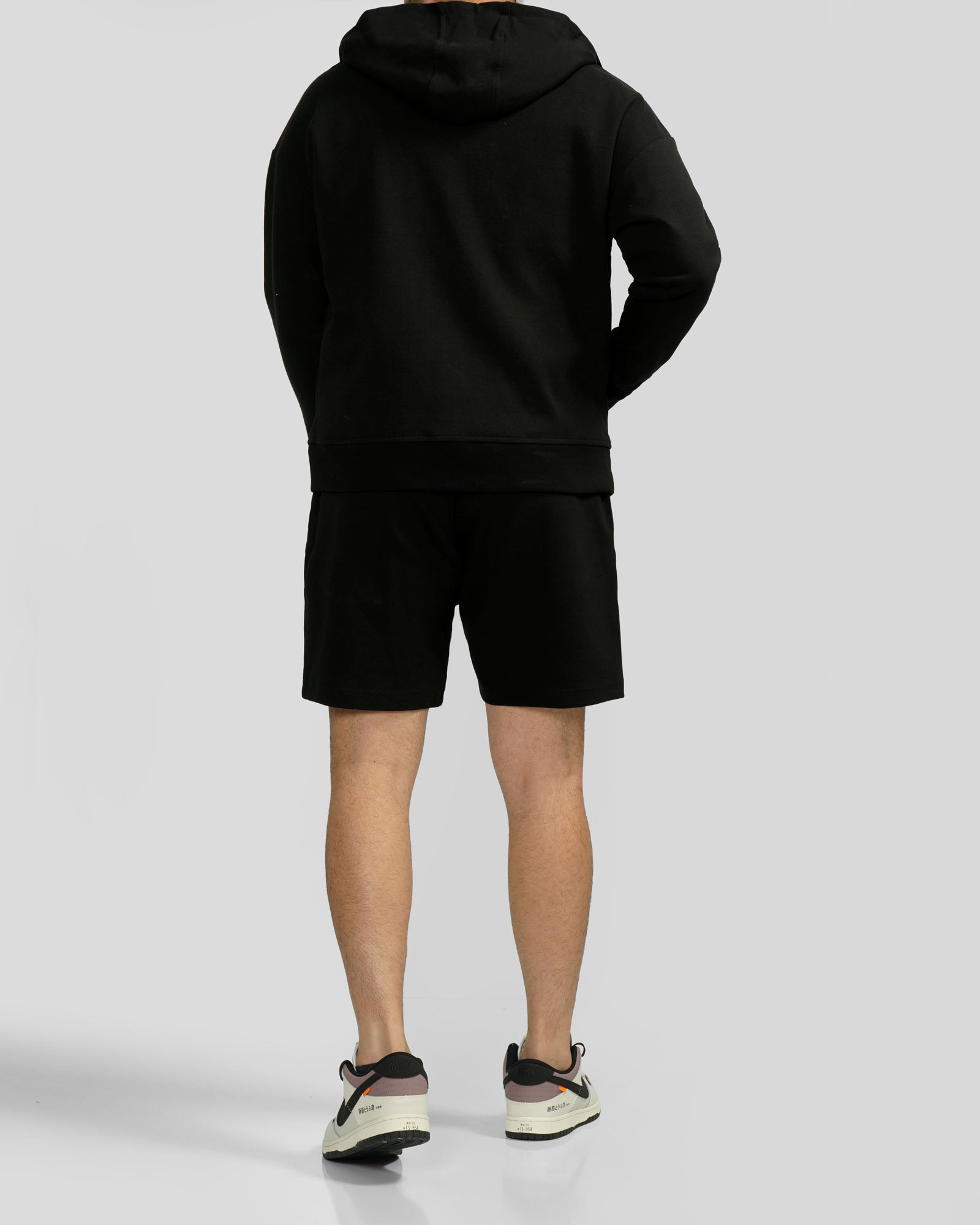 ست سویشرت و شلوارک مشکی 24392127