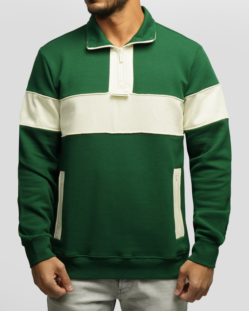 خرید و قیمت پلیور نیم زیپ مردانه سبز روشن 84441144