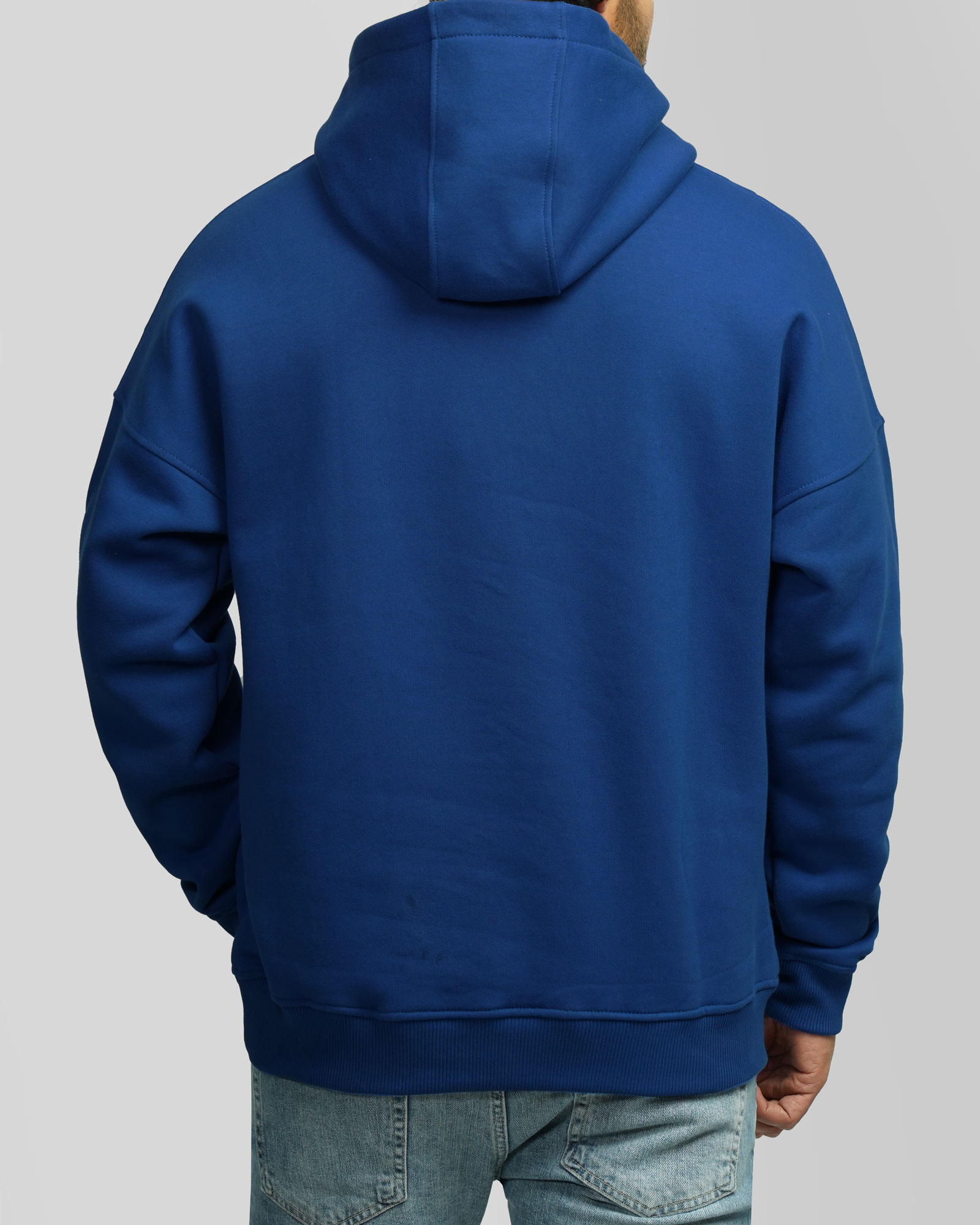 هودی کلاه دار ساده مردانه آبی 24471288