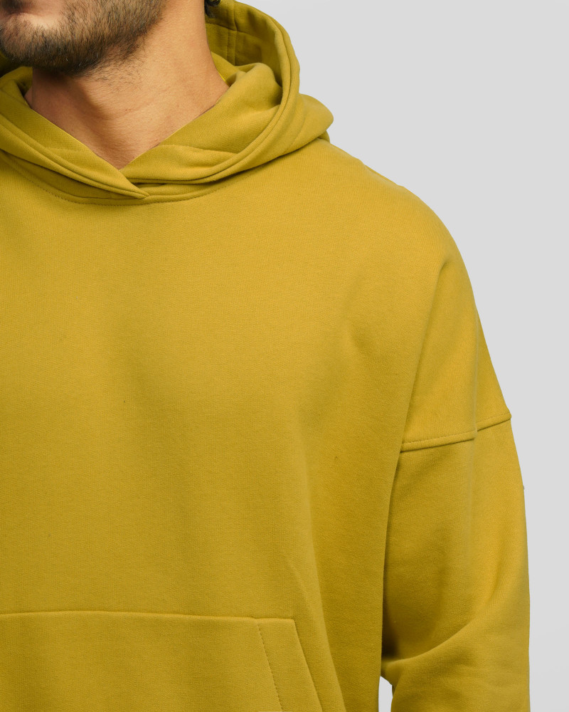 هودی کلاه دار ساده مردانه سبز فسفری 24471288 