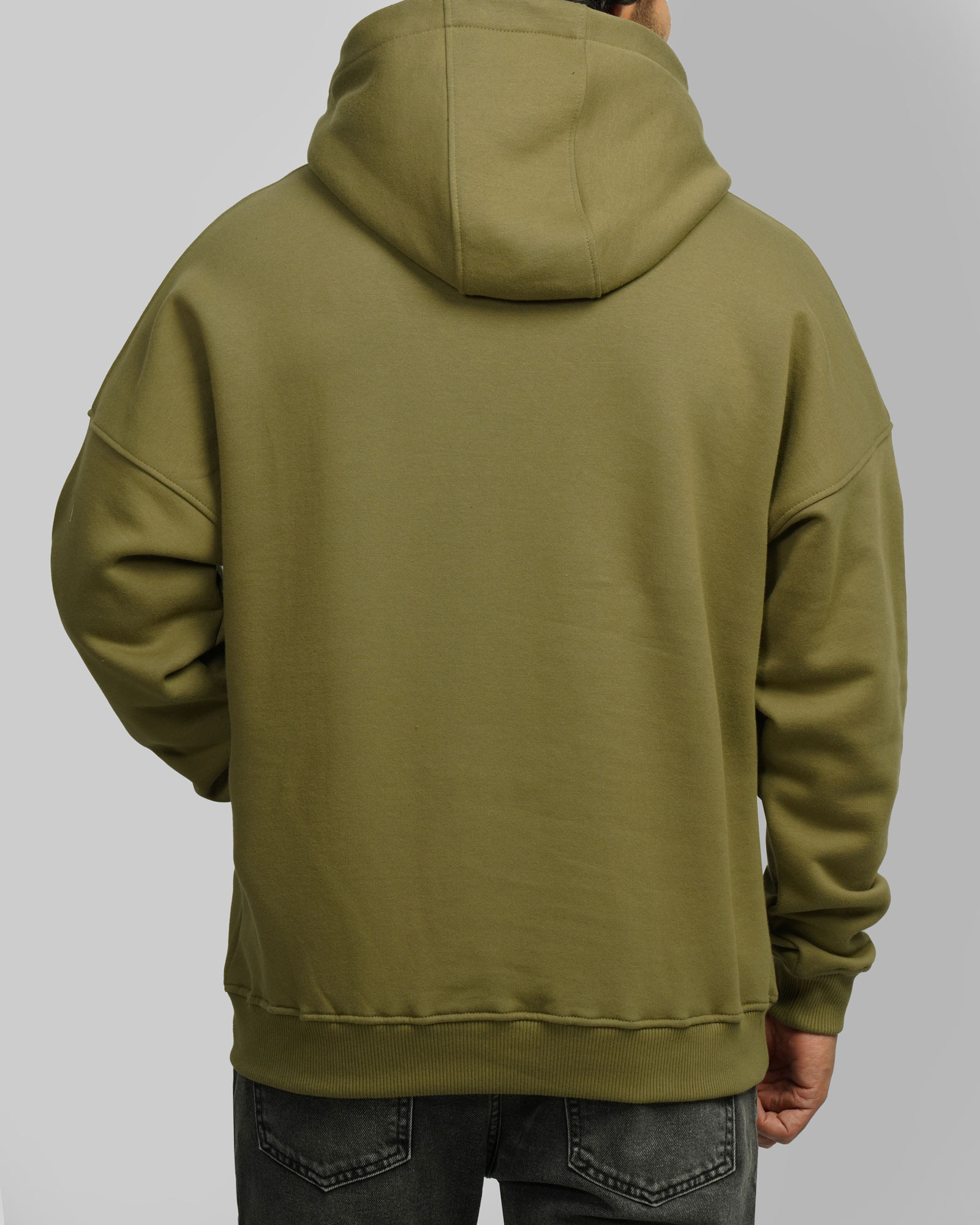 هودی کلاه دار ساده مردانه سبز 24471288 