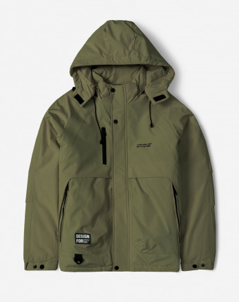 کاپشن مردانه کلاه دار سبز 24416410