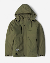 کاپشن مردانه کلاه دار سبز 24416410