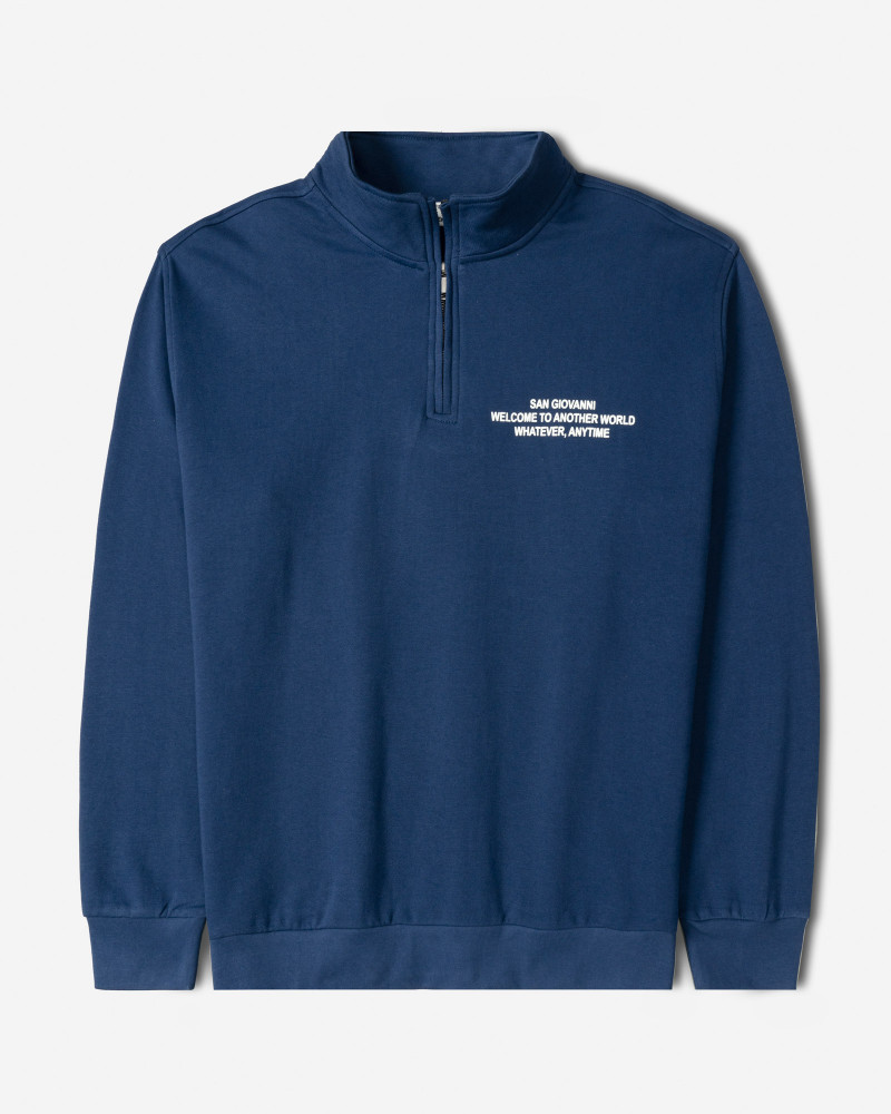 خرید و قیمت پلیور نیم زیپ مردانه آبی 24441139