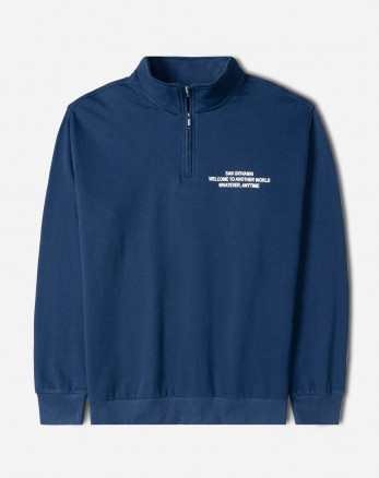 خرید و قیمت پلیور نیم زیپ مردانه آبی 24441139