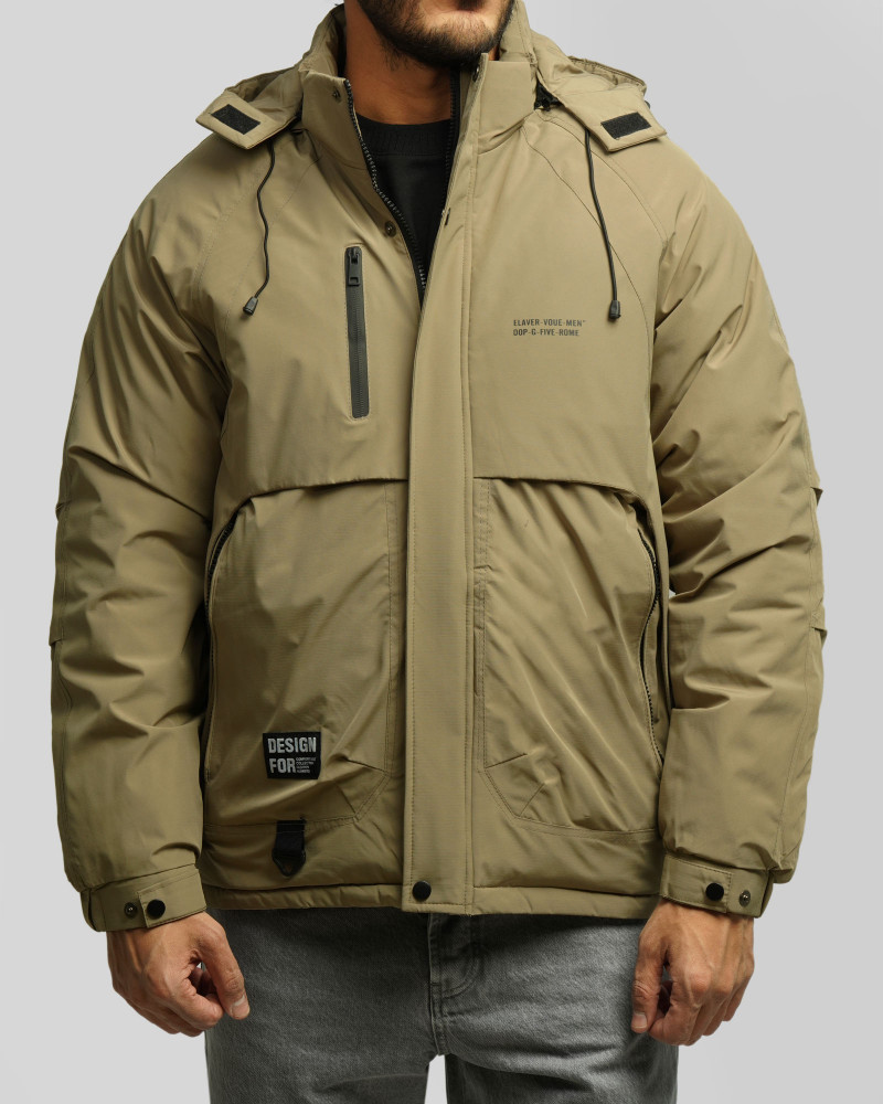 کاپشن مردانه کلاه دار سبز روشن 24416410