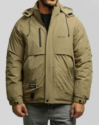 کاپشن مردانه کلاه دار سبز روشن 24416410