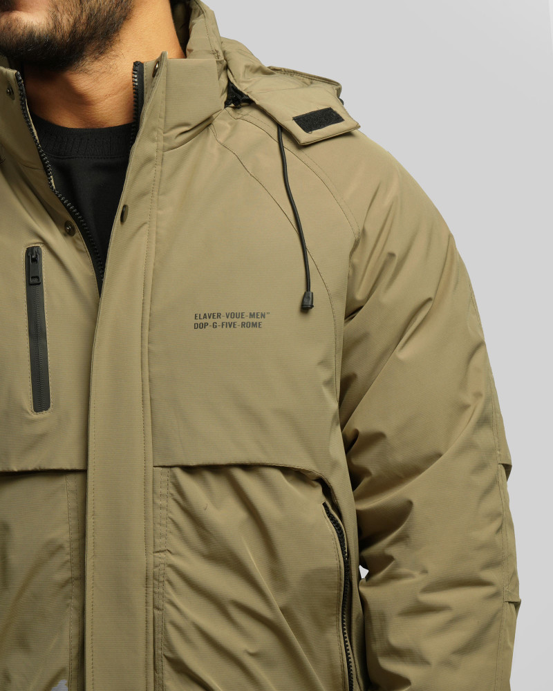 کاپشن مردانه کلاه دار سبز روشن 24416410