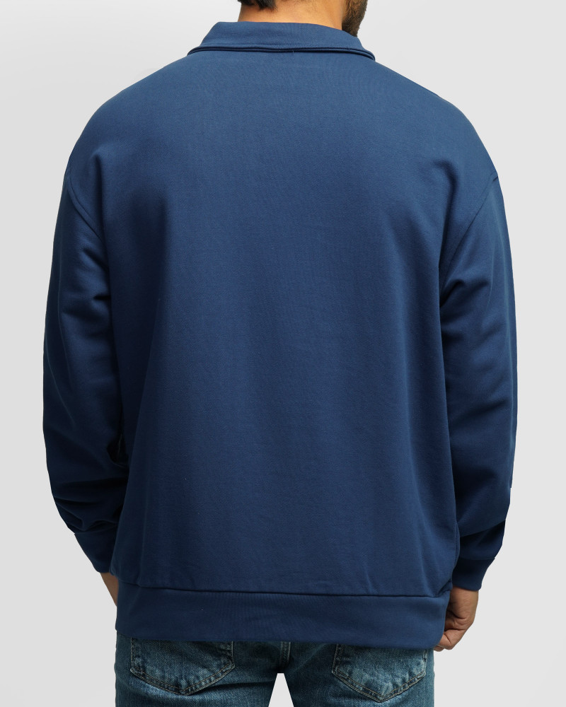 خرید و قیمت پلیور نیم زیپ مردانه آبی 24441139