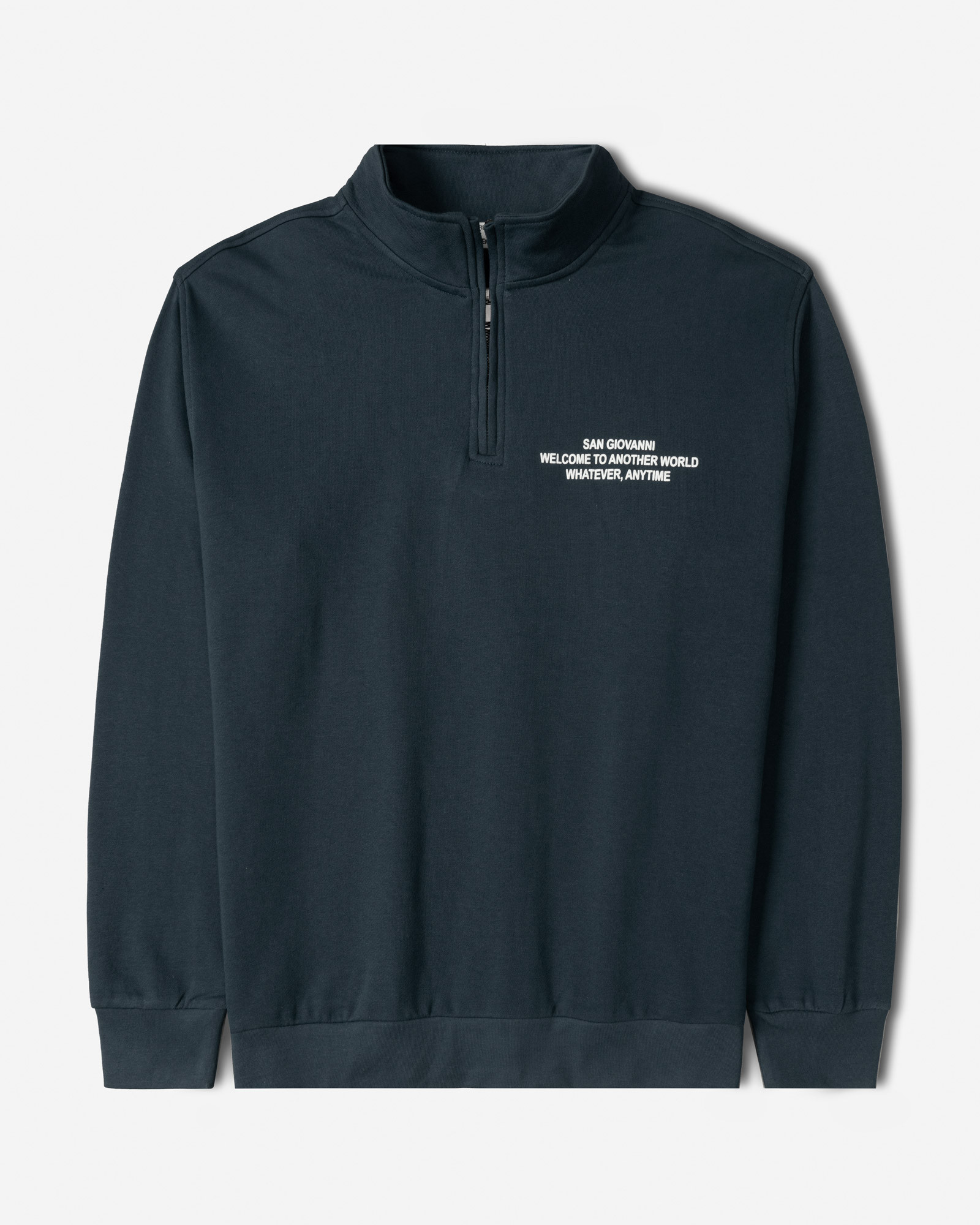 خرید و قیمت پلیور نیم زیپ مردانه سرمه ای 24441139