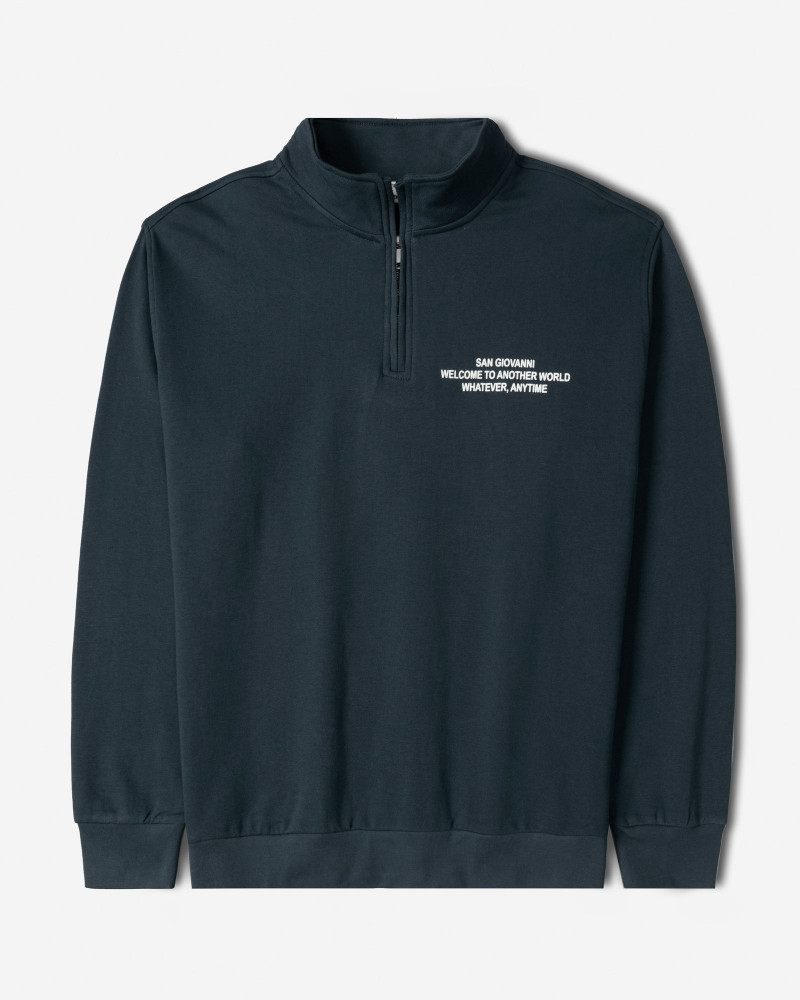 خرید و قیمت پلیور نیم زیپ مردانه سرمه ای 24441139